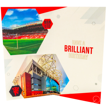 Manchester United картичка за рожден ден със стикери Personalised Birthday Card