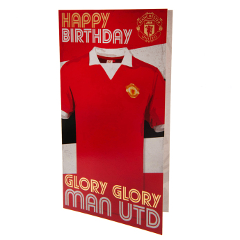 Manchester United картичка за рожден ден Retro - Hope you have a great day!