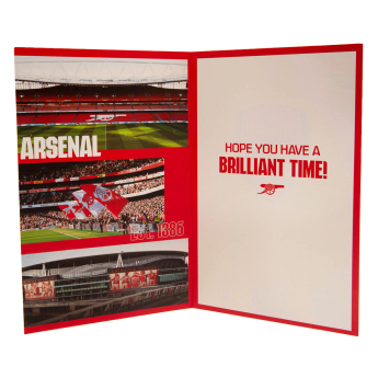Arsenal FC картичка за рожден ден със стикери Hope you have a brilliant day
