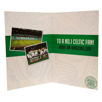 Celtic FC картичка за рожден ден със стикери To a No.1 Celtic Fan! Have an amazing day