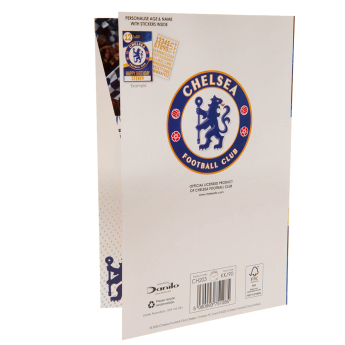 Chelsea FC картичка за рожден ден със стикери Have a great day, you”re a true blue!