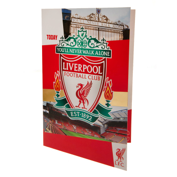Liverpool FC картичка за рожден ден със стикери Have a Fantastic Birthday