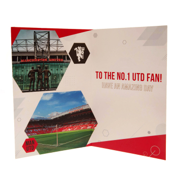 Manchester United картичка за рожден ден със стикери To the No.1 Utd fan have an amazing day
