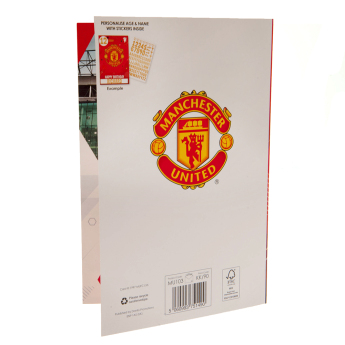 Manchester United картичка за рожден ден със стикери To the No.1 Utd fan have an amazing day