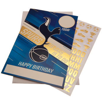 Tottenham Hotspur картичка за рожден ден със стикери To a No.1 Spurs Fan have a great day