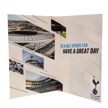 Tottenham Hotspur картичка за рожден ден със стикери To a No.1 Spurs Fan have a great day