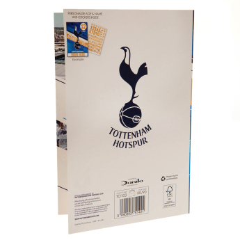 Tottenham Hotspur картичка за рожден ден със стикери To a No.1 Spurs Fan have a great day