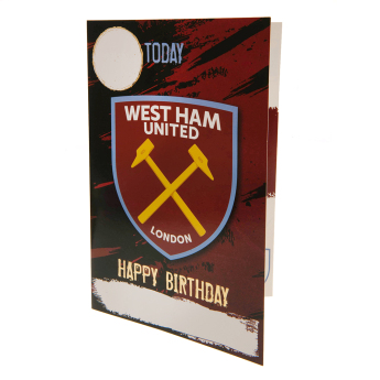 West Ham United картичка за рожден ден със стикери Have a fantastic birthday