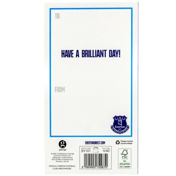 Everton FC пожелание Crest Birthday Card