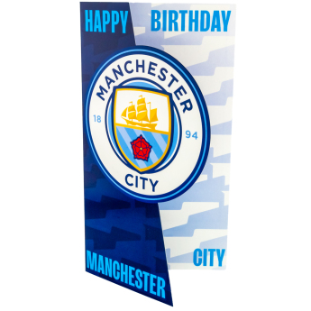 Manchester City картичка за рожден ден Crest Birthday Card