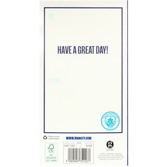 Manchester City картичка за рожден ден Crest Birthday Card