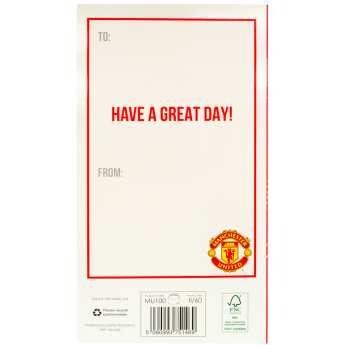 Manchester United картичка за рожден ден Glory Glory Birthday Card