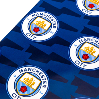 Manchester City опаковъчна хартия Text Gift Wrap