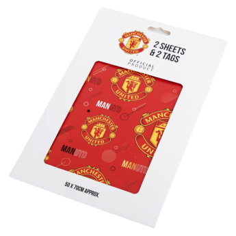 Manchester United опаковъчна хартия Text Gift Wrap