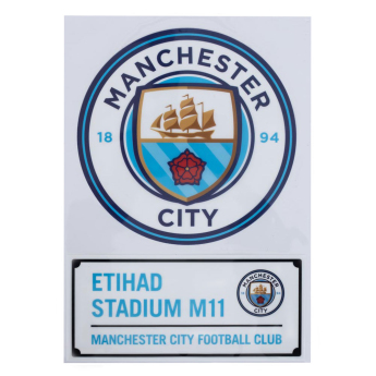 Manchester City стикери A4 Car Decal