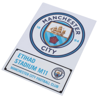 Manchester City стикери A4 Car Decal