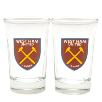 West Ham United чашка за алкохол 2pk Shot Glass Set