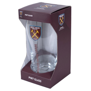 West Ham United стъклена чаша Tulip Pint Glass
