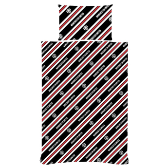 Manchester United спално бельо за единично легло Core Stripe Single Duvet Set