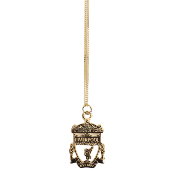 Liverpool FC колие с висулка 18ct Gold Plated on Silver Crest