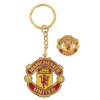 Manchester United ключодържател и значка design set