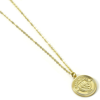 Manchester City висулка за врата Gold Finish Crest Necklace