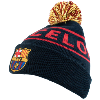 FC Barcelona зимна шапка Text Ski