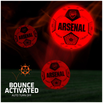 Arsenal FC футболна топка LED Glow Football - size 5