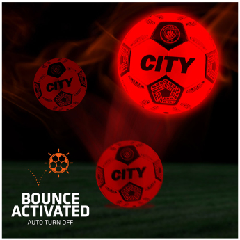 Manchester City футболна топка LED Glow Football - size 5
