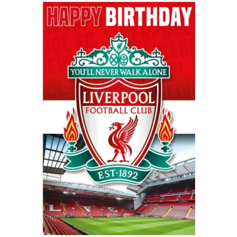 Liverpool FC картичка за рожден ден 3D Lenticular