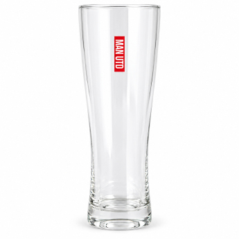 Manchester United стъклена чаша Mono Crest Tall Beer Glass