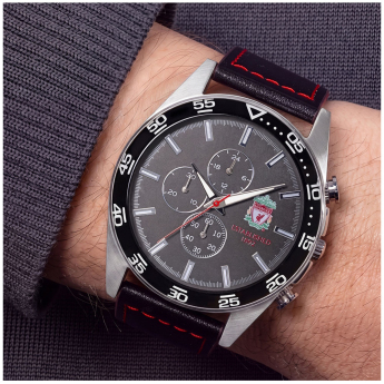 Liverpool FC часовник Mens Leather Strap Chronograph Watch