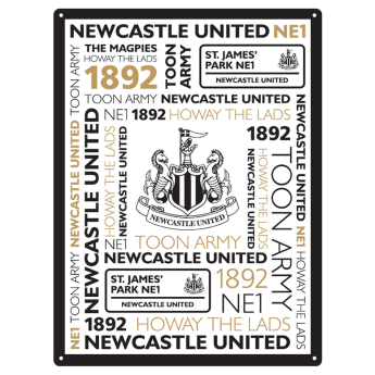 Newcastle United табела за стена Large Montage Sign