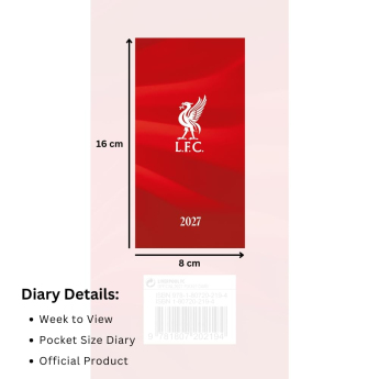 Liverpool FC бележник Slim 2027