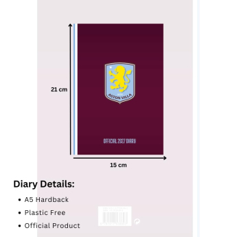Aston Villa бележник A5 - 2027