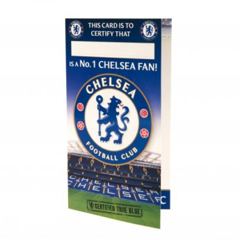 Chelsea FC картичка за рожден ден blue card