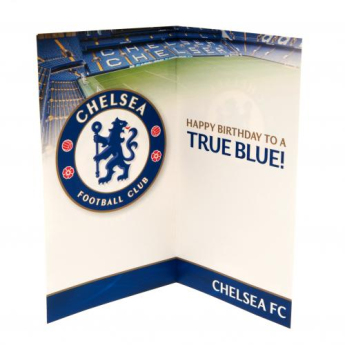 Chelsea FC картичка за рожден ден blue card