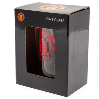 Manchester United стъклена чаша Stein Glass Tankard 1