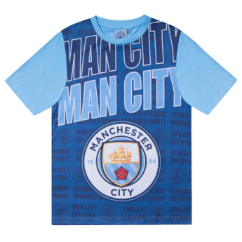 Manchester City детска пижама text navy