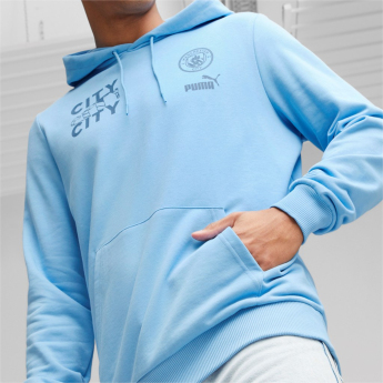 Manchester City мъжки суитшърт с качулка FtblCore blue