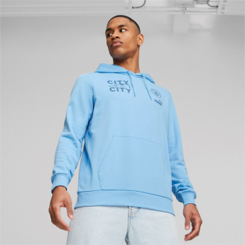 Manchester City мъжки суитшърт с качулка FtblCore blue