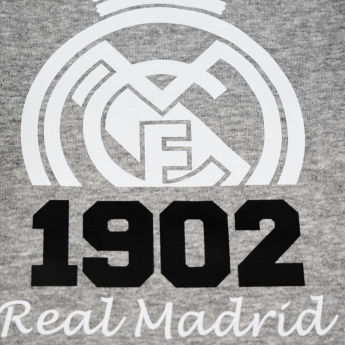 Real Madrid CF мъжки суитшърт с качулка No21 Crest grey