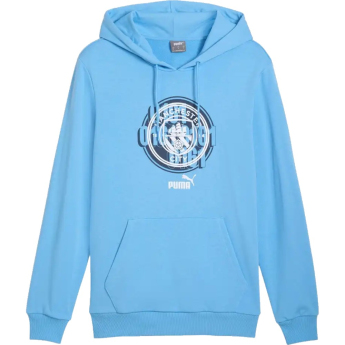 Manchester City мъжки суитшърт с качулка Culture blue