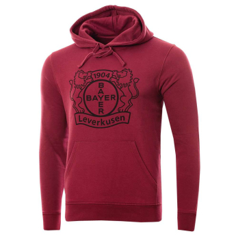 Bayer 04 Leverkusen мъжки суитшърт с качулка Logo burgundy