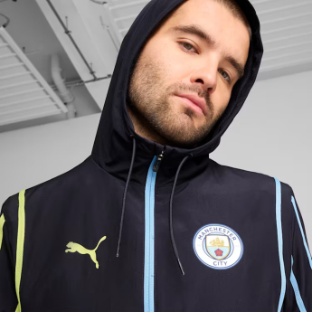 Manchester City мъжко футболно яке Pre-Match navy