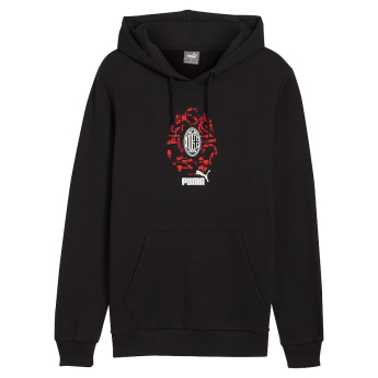 AC Milan мъжки суитшърт с качулка FtbCulture black