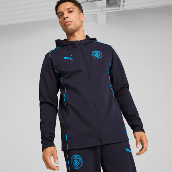 Manchester City мъжки суитшърт с качулка Casuals navy