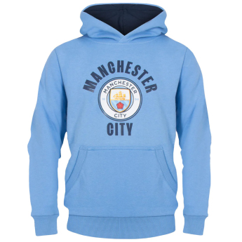 Manchester City детски суитшърт с качулка Hoody sky