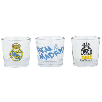 Real Madrid CF комплект от 3 чашки за алкохол Club Logo Collection
