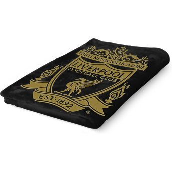 Liverpool FC поларено одеяло Gold Black
